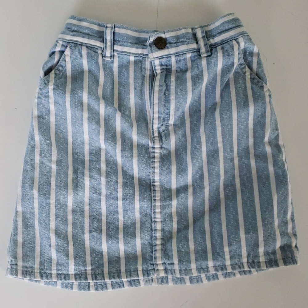 Vintage Oshkosh Stripped Denim Skirt